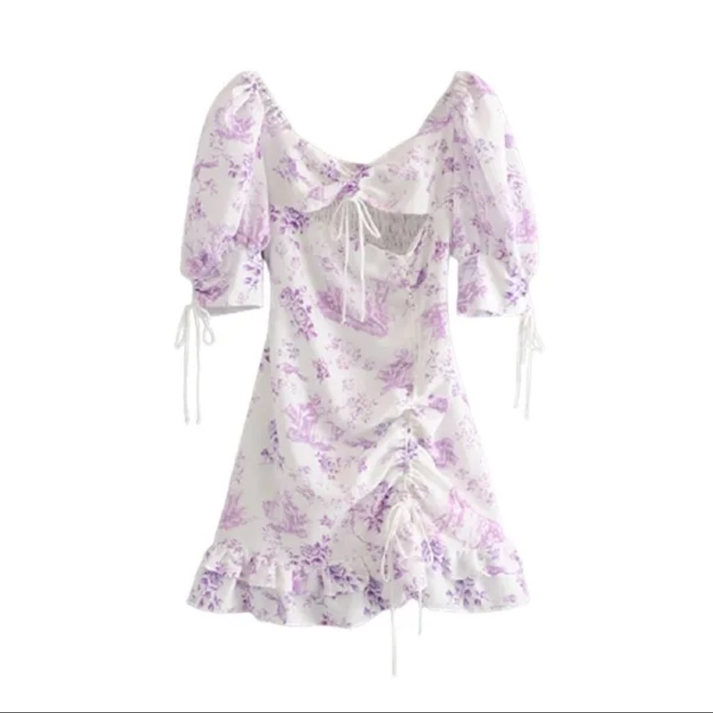 Purple Floral Minidress